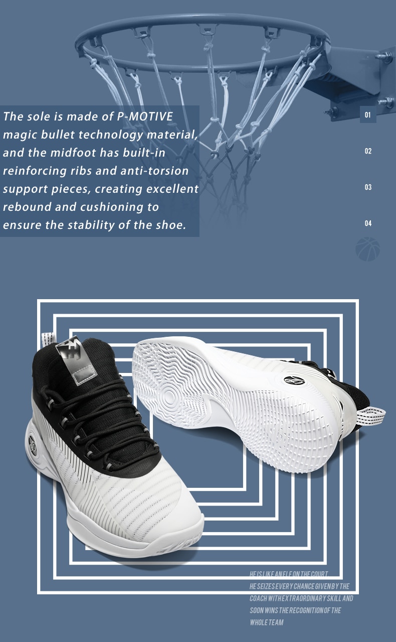 PEAK Sneaker Tony Parker Series Basketball Men Shoes P-MOTIVE Technology Rebound Comfortable Court Sneakers Walking Shoes PEAK Sneaker Tony Parker Series Basketball Men Shoes P-MOTIVE Technology Rebound Comfortable Court Sneakers Walking Shoes