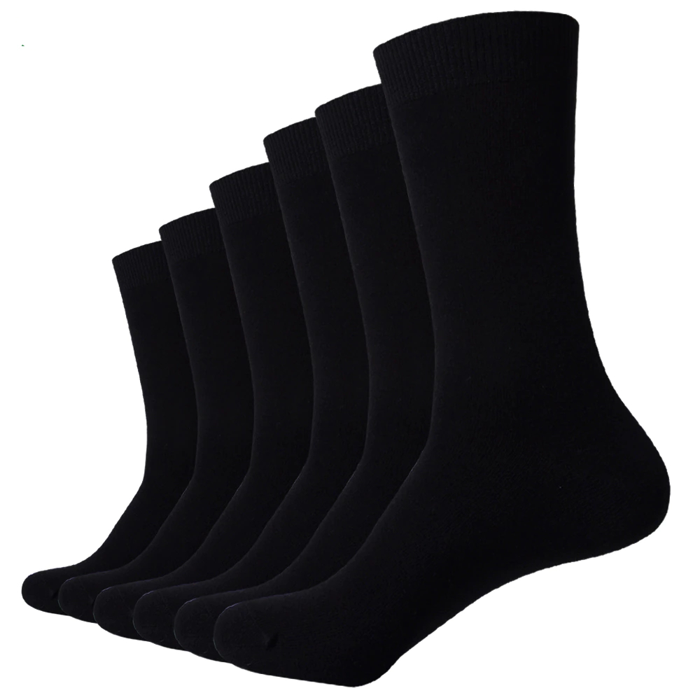 Match-Up Bamboo Black Socks (6 Pairs) - Pricemans