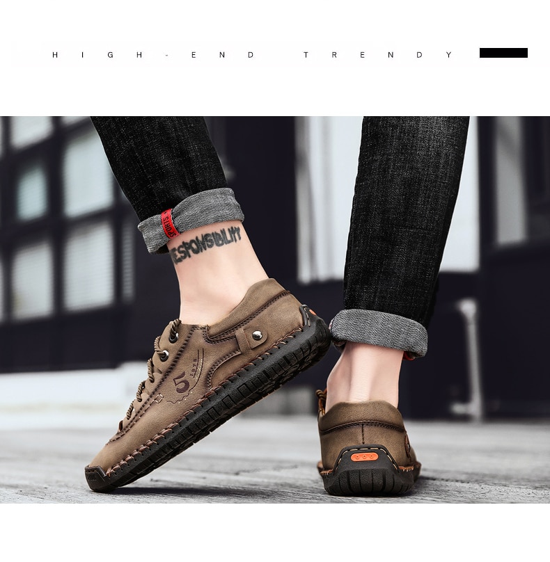 PUAMSS Leather Walking Sneakers