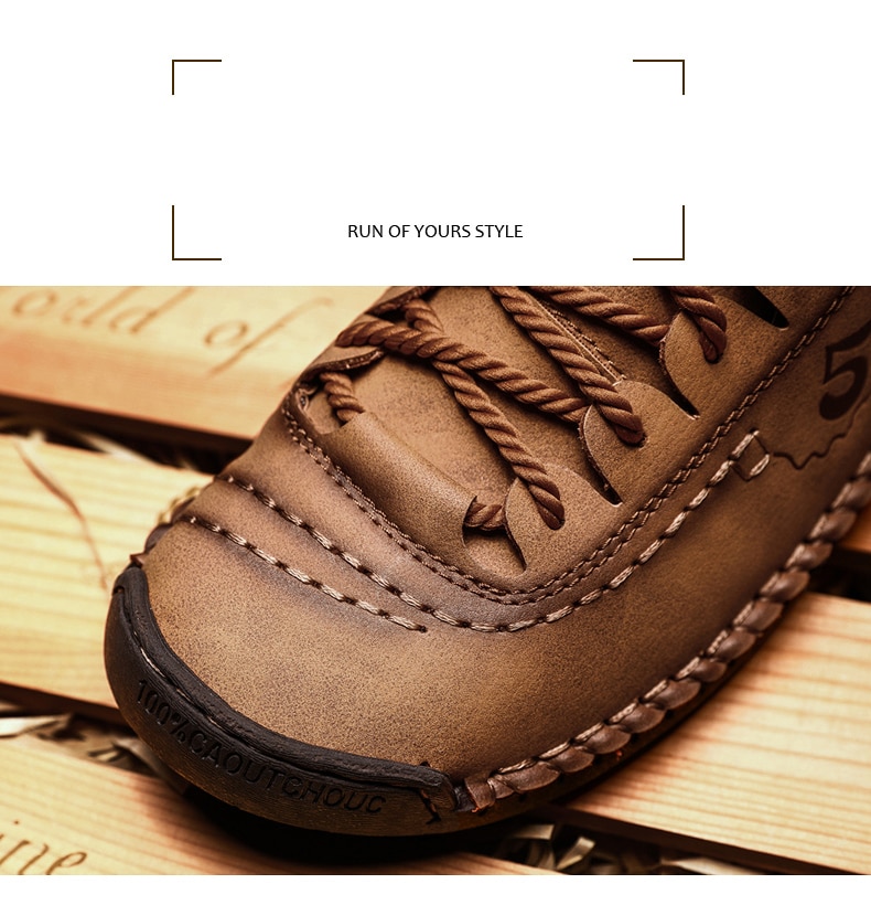 PUAMSS Leather Walking Sneakers