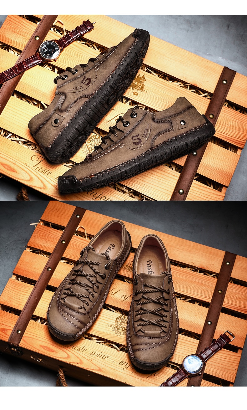 PUAMSS Leather Walking Sneakers