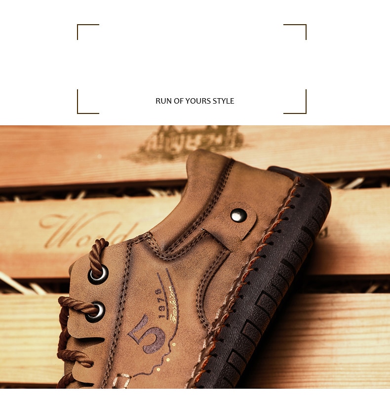 PUAMSS Leather Walking Sneakers