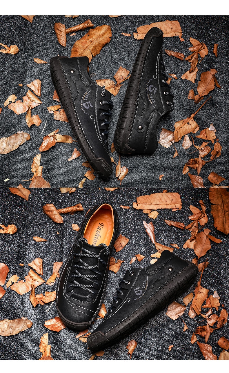 PUAMSS Leather Walking Sneakers