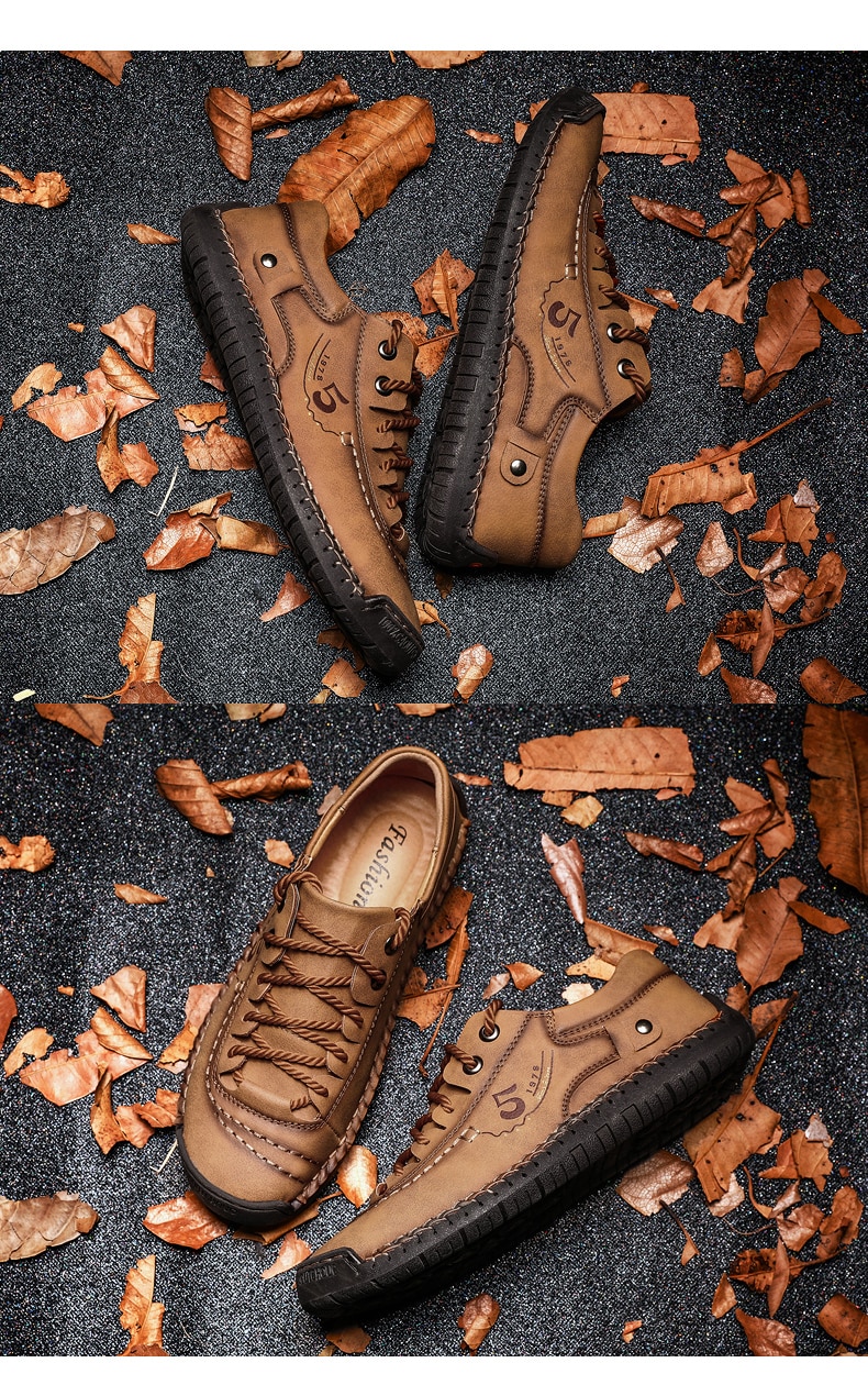 PUAMSS Leather Walking Sneakers