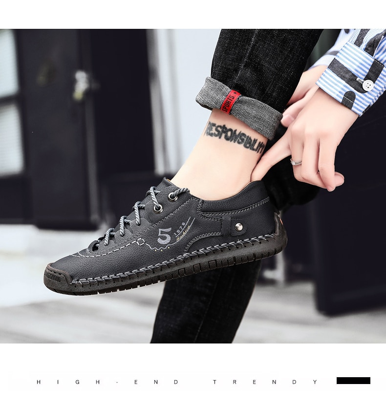 PUAMSS Leather Walking Sneakers