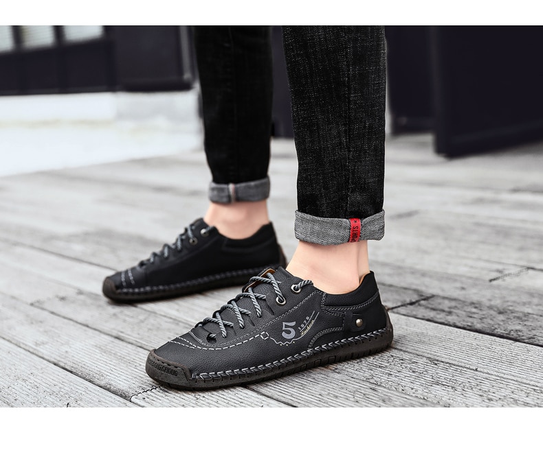 PUAMSS Leather Walking Sneakers