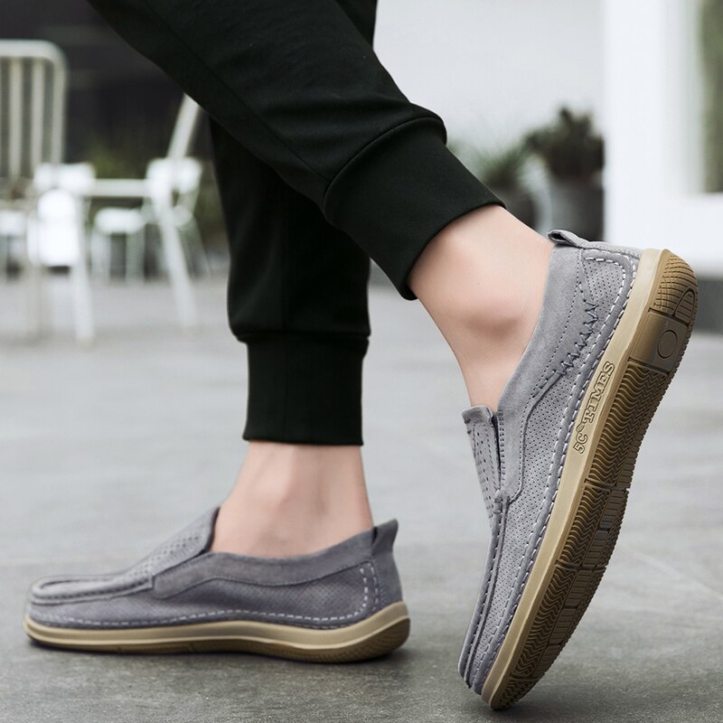 Summer Handmade Mens Loafers Luxury Genuine Leather Male Casual Shoes Breathable Soft Driving Shoes Hollow Out Office Moccasins